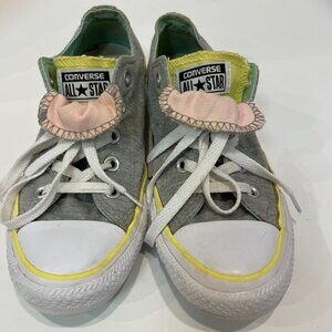 Converse Chuck Taylor‎ All Star, Grey, Pink & Yellow, Size 4M/6W